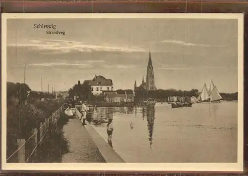 Schleswig Holstein Strandweg Segelschiff  / Schleswig /Schleswig-Flensburg LKR