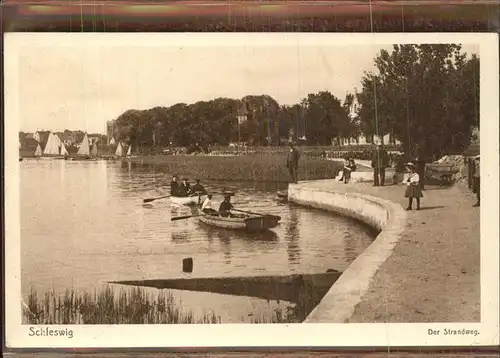 Schleswig Holstein Strandpromenade Boote  / Schleswig /Schleswig-Flensburg LKR