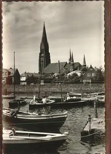 Schleswig Holstein Hafen Boote Dom / Schleswig /Schleswig-Flensburg LKR