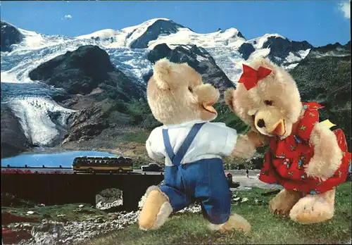 Teddy Teddybaer Teddy bear Tanz Autobus Sustenpass  Kat. Kinderspielzeug