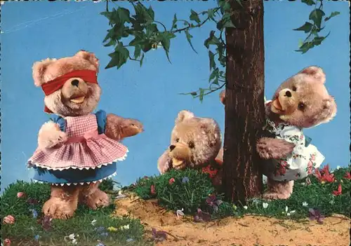 Teddy Teddybaer Teddy bear Versteckspiel Baum Kat. Kinderspielzeug