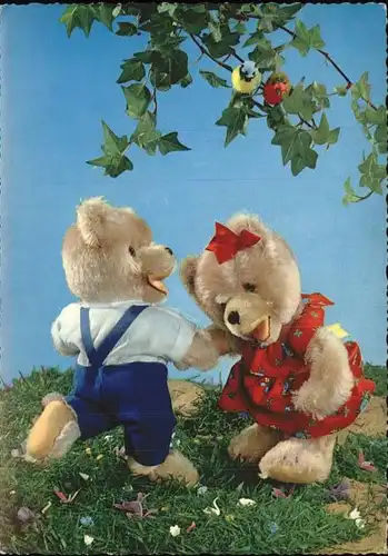 Teddy Teddybaer Teddy bear Tanz Voegel  Kat. Kinderspielzeug