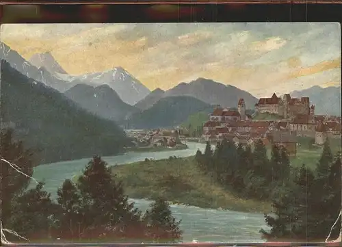 Hoffmann Heinrich Nr. 82 Fuessen Lech Allgaeu Alpen  Kat. Kuenstlerkarte
