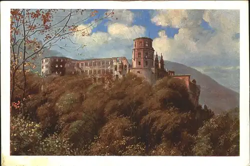 Hoffmann Heinrich Nr. 534 Heidelberg Schloss Kat. Kuenstlerkarte