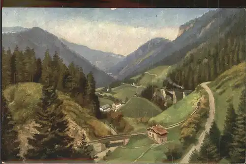 Hoffmann Heinrich Nr. 12 Hoellental Ravennaschlucht Schwarzwald  Kat. Kuenstlerkarte