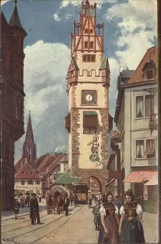 Hoffmann Heinrich Nr. 6 Freiburg im Breisgau Schwabentor Kat. Kuenstlerkarte