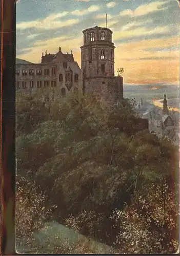 Hoffmann Heinrich Nr. 466 Heidelberg Schloss  Kat. Kuenstlerkarte