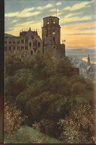 Hoffmann Heinrich Nr. 466 Heidelberg Schloss Kat. Kuenstlerkarte