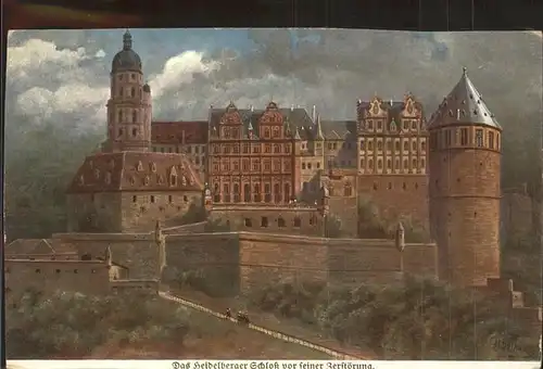 Hoffmann Heinrich Nr. 731 Heidelberg Schloss Kat. Kuenstlerkarte