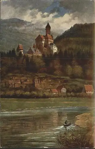 Hoffmann Heinrich Nr. 661 Schloss Zwingenberg am Neckar Kat. Kuenstlerkarte