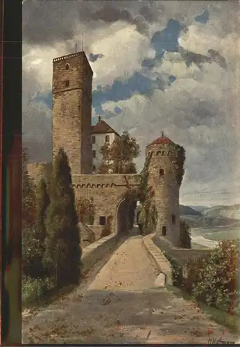 Hoffmann Heinrich Nr. 741 Schloss Guttenberg am Neckar Kat. Kuenstlerkarte
