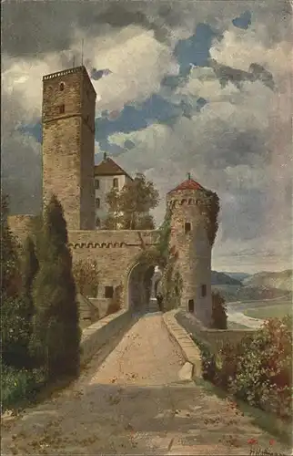 Hoffmann Heinrich Nr. 741 Schloss Guttenberg am Neckar Kat. Kuenstlerkarte