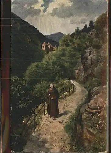 Hoffmann Heinrich Dusenbachtal Dusenbachkapelle Vogesenserie II Blatt 7 Kat. Kuenstlerkarte