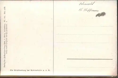 Hoffmann Heinrich Nr. 127 Strahlenburg Schrlesheim  Kat. Kuenstlerkarte