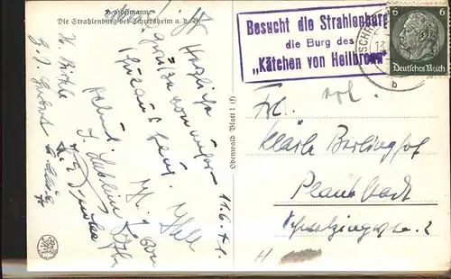 Hoffmann Heinrich Strahlenburg Schriesheim Kat. Kuenstlerkarte