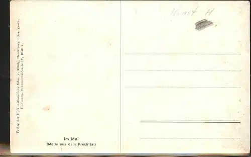Hoffmann Heinrich Im Mai Prechttal Kuh  Kat. Kuenstlerkarte