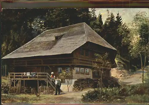 Hoffmann Heinrich Nr. 222 Schwarzwaldhaus Todtmoos Kat. Kuenstlerkarte