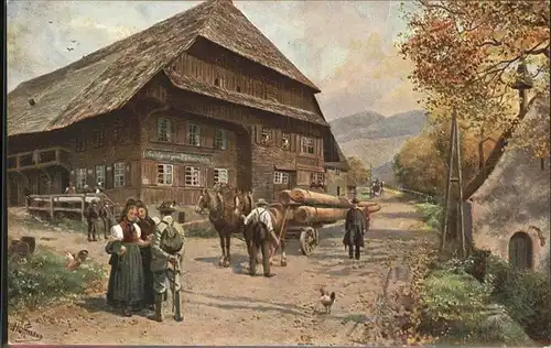 Hoffmann Heinrich Hoellental Gasthaus zum Himmelreich  Kat. Kuenstlerkarte