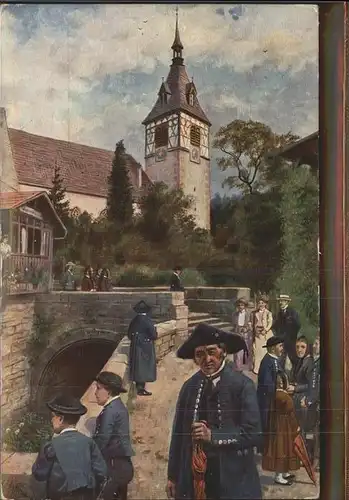 Hoffmann Heinrich Nr. 252 Bad Liebenzell Kirche  Kat. Kuenstlerkarte