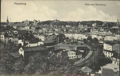 Flensburg Blick vom Ballastberg Kat. Flensburg