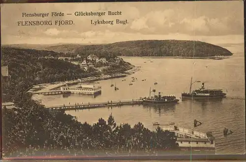 Flensburg Foerde Gluecksburger Bucht Schiffe Kat. Flensburg