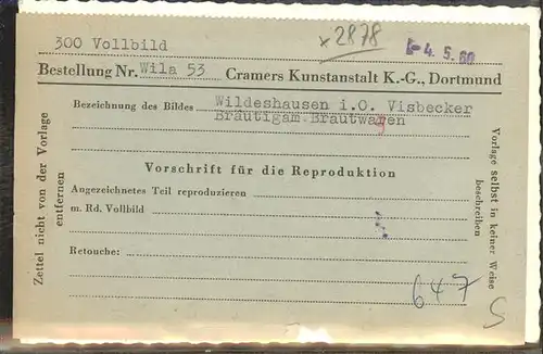 Wildeshausen Visbecker Braeutigam Brautwaren Reproduktionsvorschrift Kat. Wildeshausen