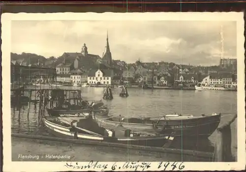 Flensburg Hafen Boote Kat. Flensburg