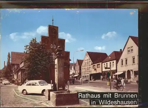 Wildeshausen Rathaus Brunnen Autos Kat. Wildeshausen