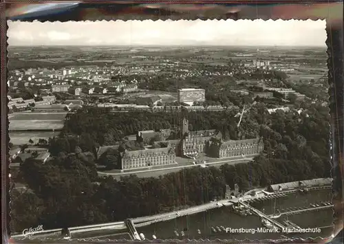 Flensburg Muerwik Marineschule Fliegeraufnahme Kat. Flensburg