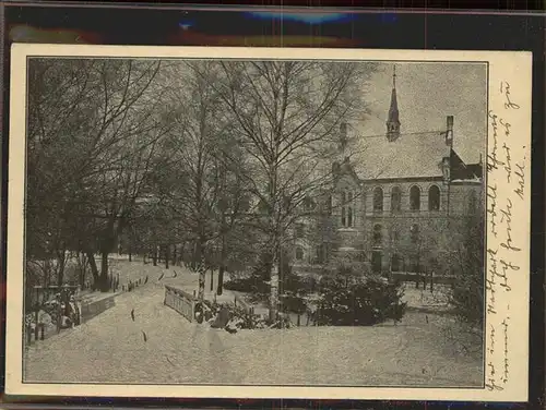 Flensburg Diakonissenhaus im Schnee Kat. Flensburg