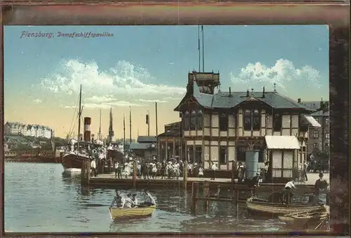 Flensburg Dampfschiffs Pavillon Boote Kat. Flensburg