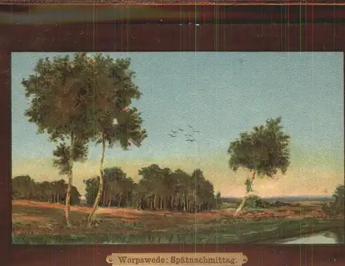 Worpswede Kuenstlerkarte am Fluss Kat. Worpswede