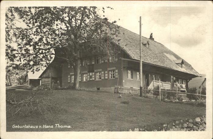 Bernau Schwarzwald Geburtshaus Hans Thoma Kat. Bernau im