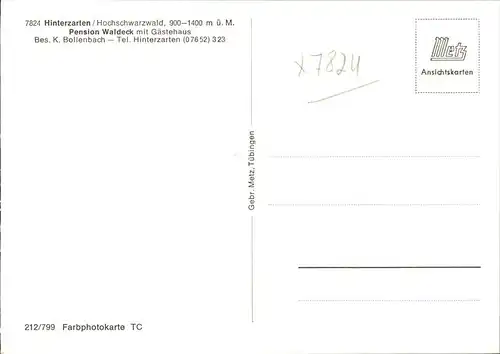 Hinterzarten Pension Waldeck Kat. Hinterzarten