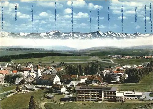 Hoechenschwand Ortsansicht mit Schweizer Alpen Kat. Hoechenschwand