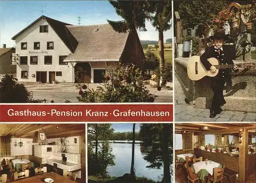 Grafenhausen Schwarzwald Gasthaus Pension Kranz Kat. Grafenhausen