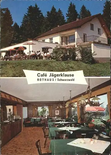 Rothaus Grafenhausen Cafe Jaegerklause Gastraum Kat. Grafenhausen