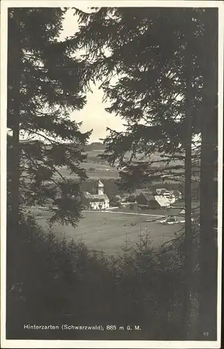 Hinterzarten Ortsblick mit Kirche Kat. Hinterzarten