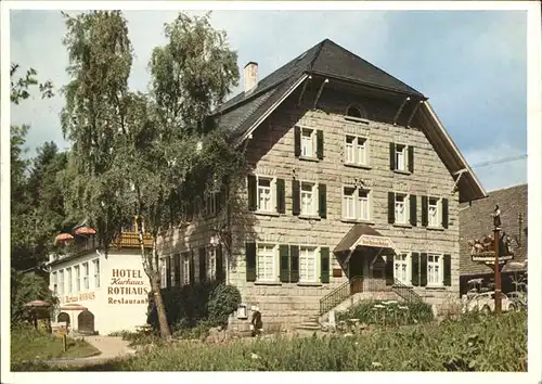 Rothaus Grafenhausen Hotel Kurhaus Rothaus Kat. Grafenhausen