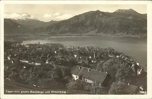 Tegernsee Panorama mit Blauberge und Hirschberg Kat. Tegernsee