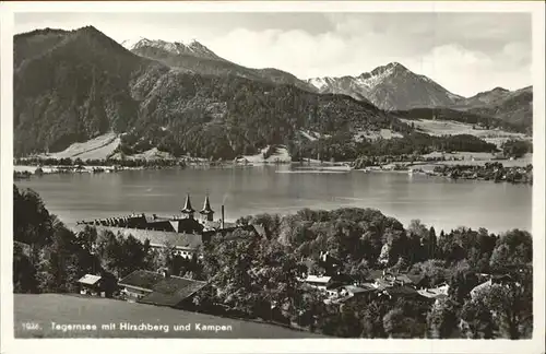 Tegernsee mit Hirschberg und Kampen Kat. Tegernsee