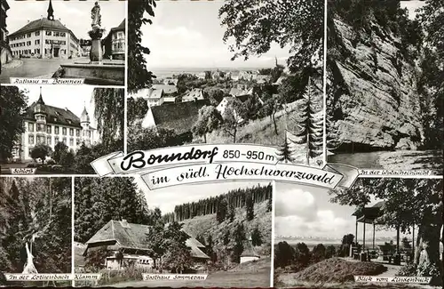 Bonndorf Schwarzwald Panorama Rathaus Denkmal Lothenbach Klamm Lindenbuck Kat. Bonndorf