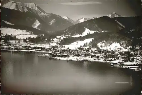 Tegernsee Panorama mit Bad Wiessee Fliegeraufnahme Kat. Tegernsee