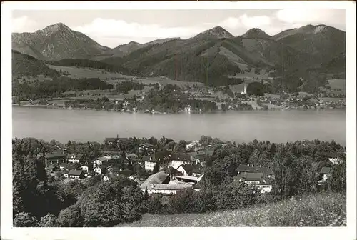 Tegernsee Panorama mit Bad Wiessee Kat. Tegernsee