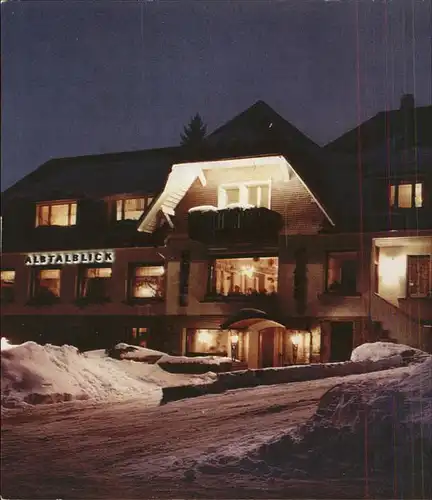 Haeusern Schwarzwald Albtalblick Berghotel bei Nacht Kat. Haeusern