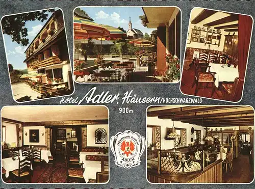 Haeusern Schwarzwald Hotel Adler Gastraeume Kat. Haeusern