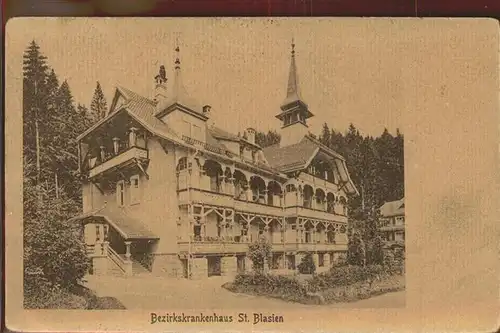 St Blasien Bezirkskrankenhaus Kat. St. Blasien