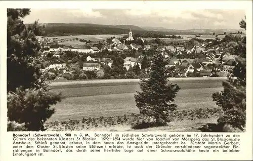 Bonndorf Schwarzwald Panorama Kat. Bonndorf