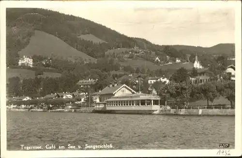 Tegernsee Cafe am See und Sengerschloss Kat. Tegernsee