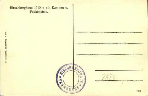 Tegernsee Hirschberghaus mit Kampen und Fockenstein Kat. Tegernsee